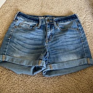 High rise jean shorts